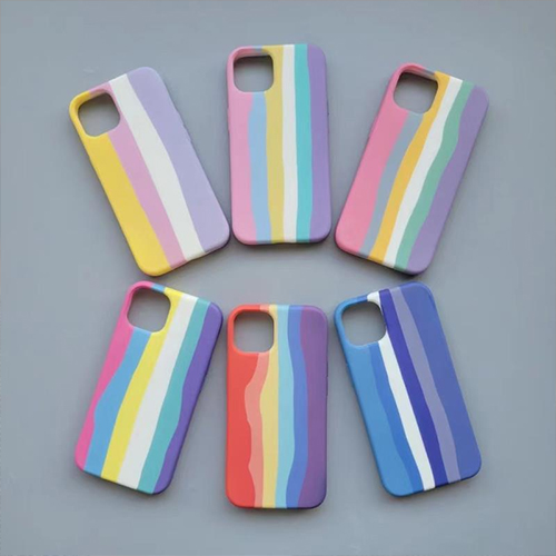 Hiʻi Kelepona Silicone Rainbow Pattern